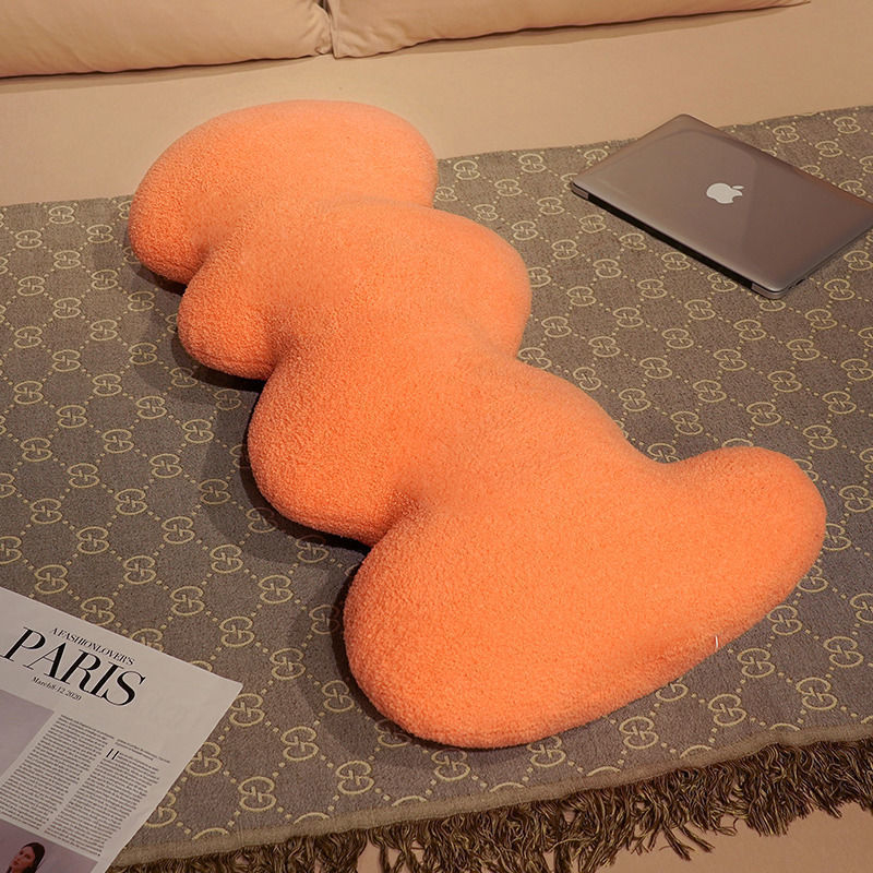 Terhesség-támogató párna, hosszú oldalsó alváshoz, plüss huzattal, PP gyapot töltettel, minimalist dizájn