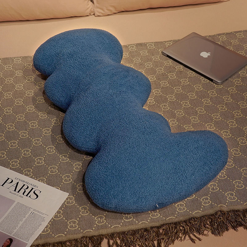 Terhesség-támogató párna, hosszú oldalsó alváshoz, plüss huzattal, PP gyapot töltettel, minimalist dizájn