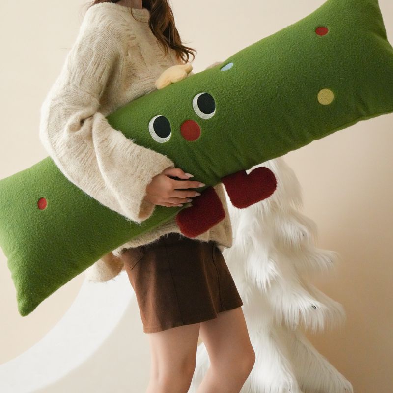 Párna biopamut fleece borítással, töltet toll-pamut, hímzett és quiltelt karikatúra állatos mintával, testreszabható hímzés