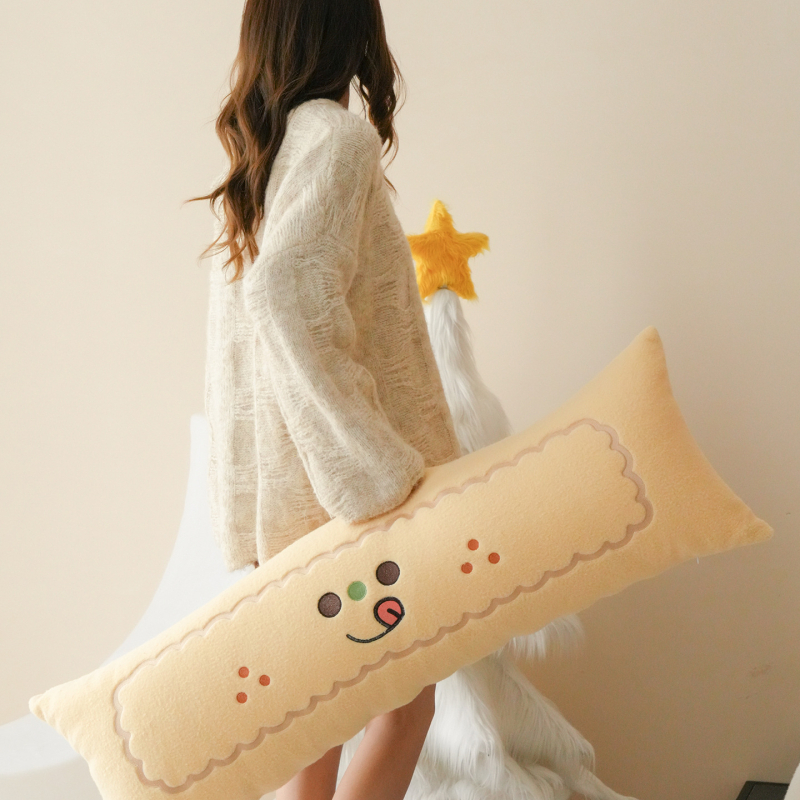 Párna biopamut fleece borítással, töltet toll-pamut, hímzett és quiltelt karikatúra állatos mintával, testreszabható hímzés