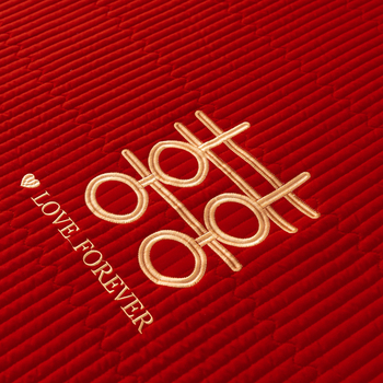 Elastična plahna s quiltiranom zaštitom madraca, periva pamuk, vezenje, reaktivno bojanje, prilagodljivo, novi kineski stil posteljine