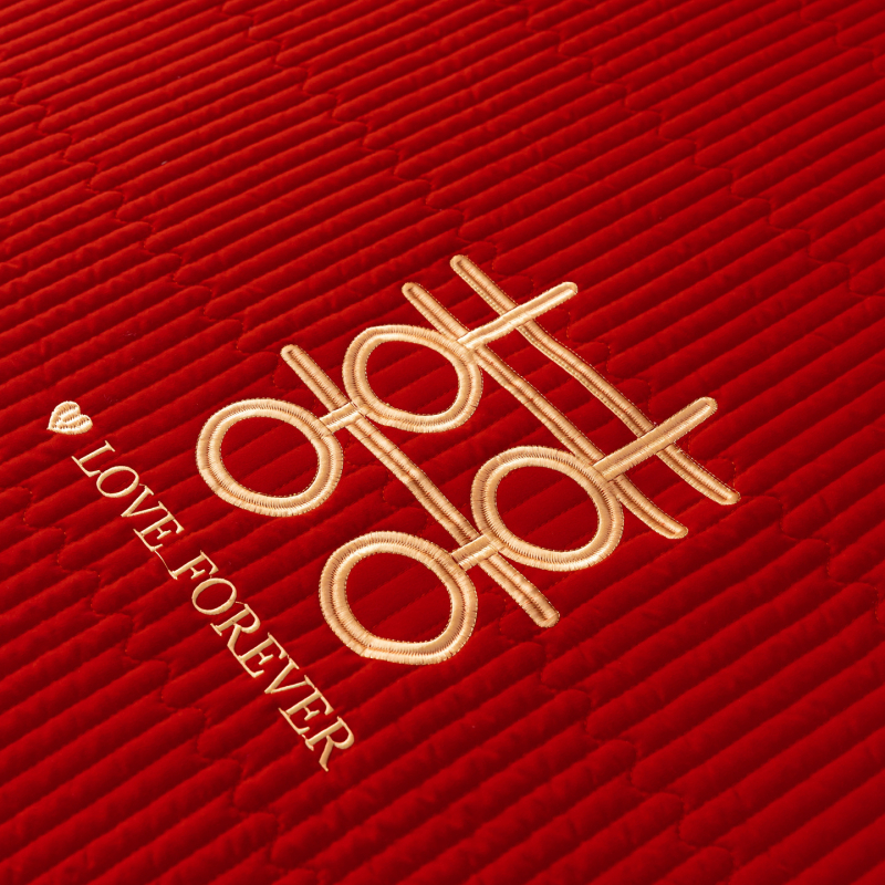 Elastična plahna s quiltiranom zaštitom madraca, periva pamuk, vezenje, reaktivno bojanje, prilagodljivo, novi kineski stil posteljine