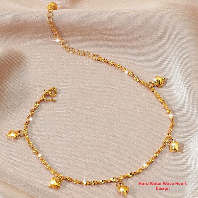 Sieviešu potīšu ankleta – vienkāršs dizains, sirds motīvs, sakausējums, XT/Xiao Tian