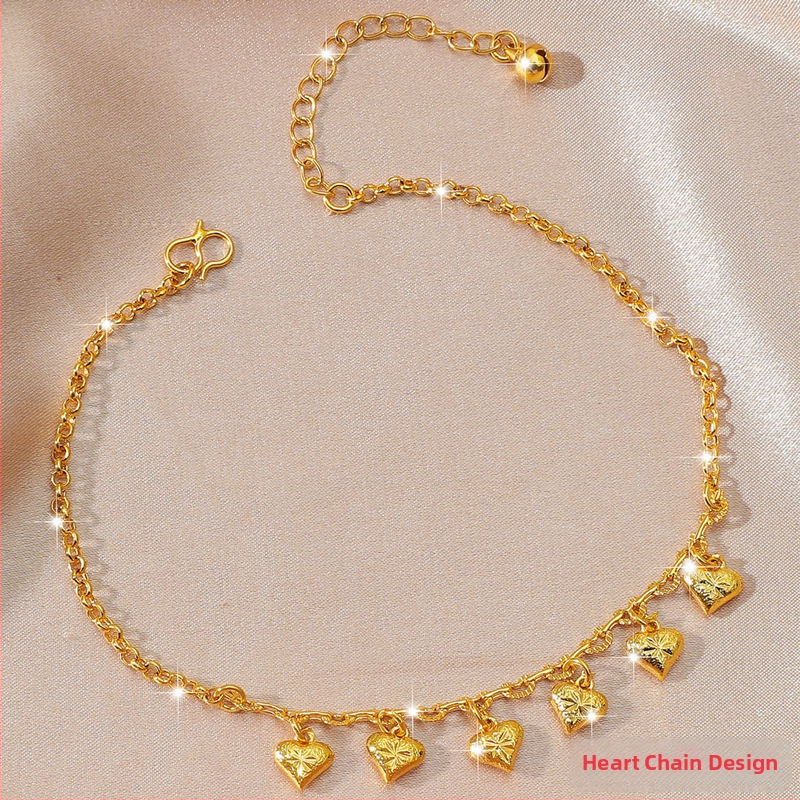 Sieviešu potīšu ankleta – vienkāršs dizains, sirds motīvs, sakausējums, XT/Xiao Tian