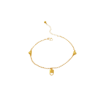 Sievietes vara potītes aproce ar etnisko stilu un burtiem krellēm.