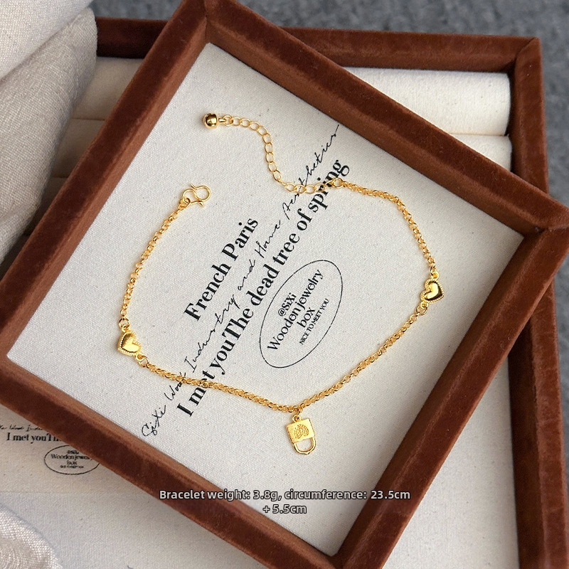 Sievietes vara potītes aproce ar etnisko stilu un burtiem krellēm.