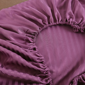 Masszázságy fedő lyukakkal és teljes gumis éllel — csíkos satin szövés, reaktív festés, vegyi rost és nylon összetétel, testreszabható feldolgozás