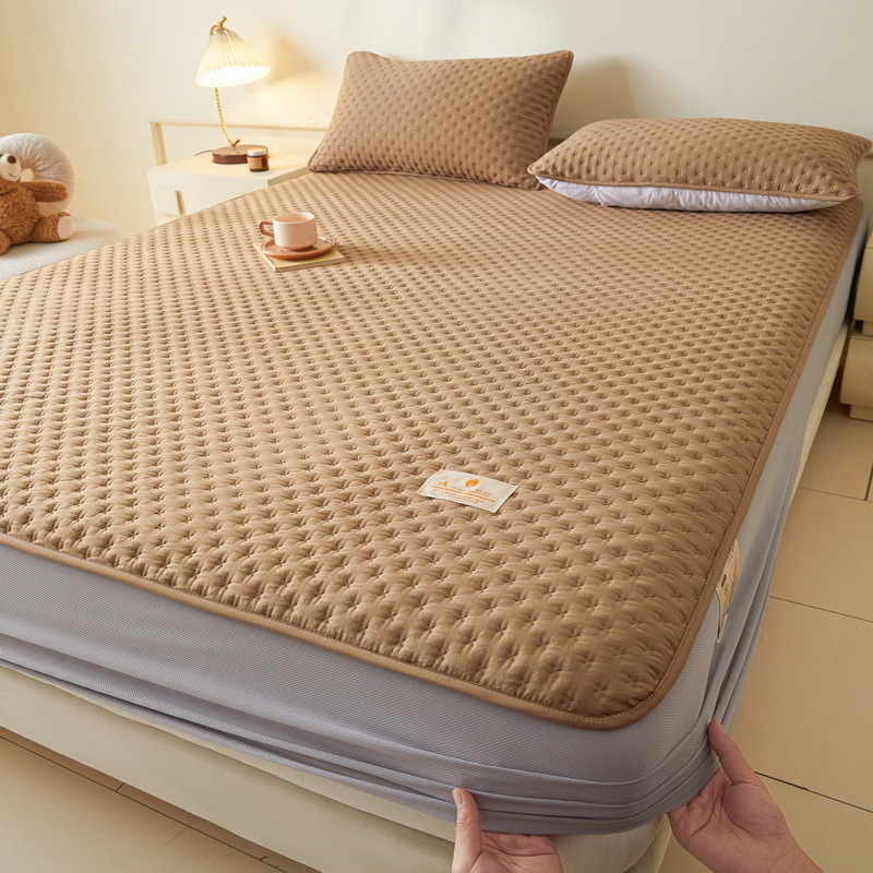 Elastični plisirani plašt od oprane pamučne, quilted debeli, protuklizan, zaštitni pokrivač madraca, jedinstven uzorak, reaktivno bojanje