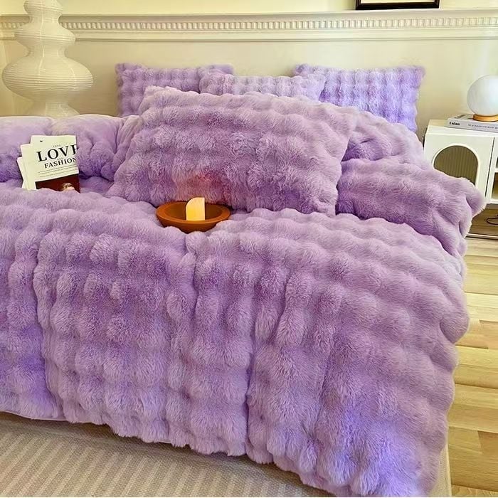 Peitekatte komplekt (4-os tükid) – mull-veluur, 1000–1500 g, Reaktiivne trükkimine ja värvimine, Kaasaegne minimalistlik stiil