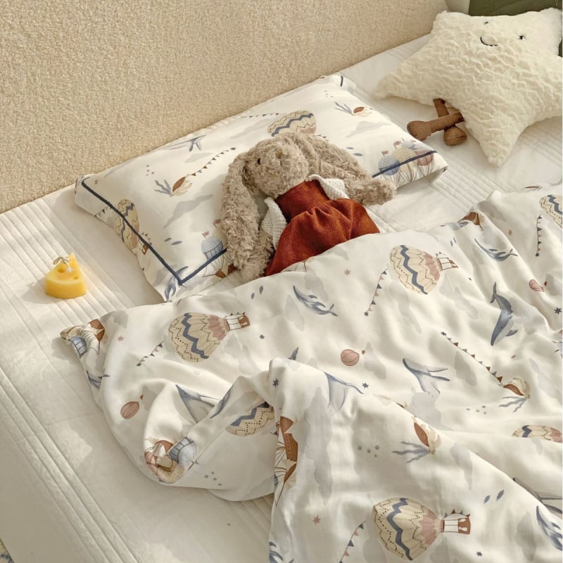 Padjapüür, kohandamine saadaval, karikatuuri ja lillemustriga, gazematerjal, 800–1000 g, trükitud twill, reaktiivne värvimine