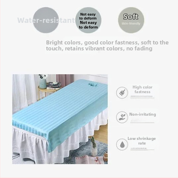 Posteľ masážny stol pre kozmetický salón s dierkami, polyester, pruhovaný vzor, hladká väzba, digitálna tlač
