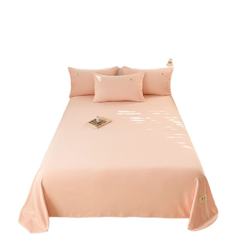 Set din flanel crem, 800–999 g, vopsire reactive, pentru toate sezoanele, 3 piese