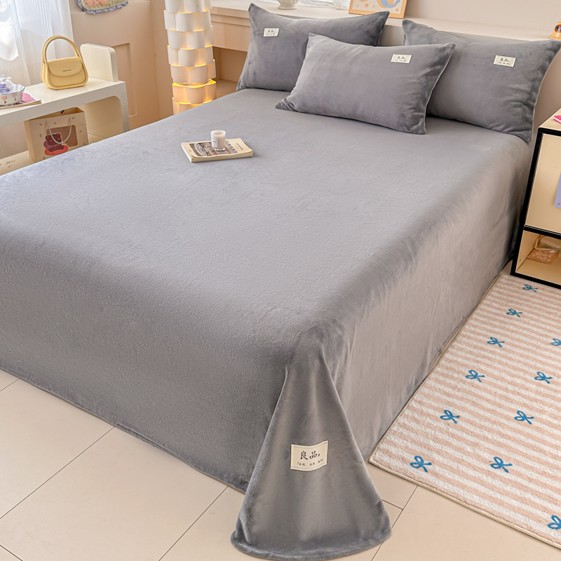 Set din flanel crem, 800–999 g, vopsire reactive, pentru toate sezoanele, 3 piese