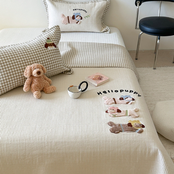 Cuvertură pentru pat cu imprimare desen animat, țesătură twill, imprimare și vopsire reactive, material: mătase