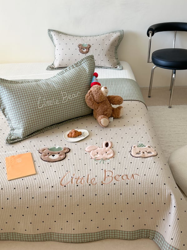 Cuvertură pentru pat cu imprimare desen animat, țesătură twill, imprimare și vopsire reactive, material: mătase