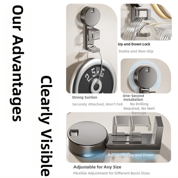 Sūkņa stiprinājuma vannas istabas izlietnes plaukts, 5 kg slodze, viens līmenis