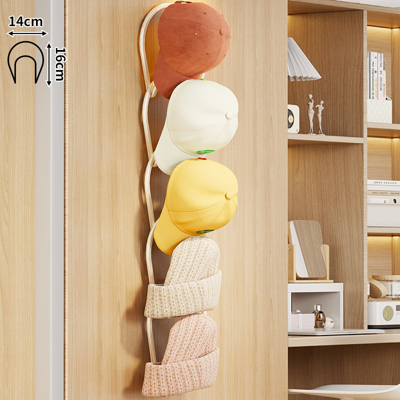 Vas kalapakasztó — Modern minimalist gardrób rendező több mint három akasztóval, ajtóhoz rögzíthető, teherbírás 0–1 kg