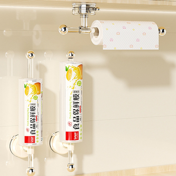 Plastmasas virtuves salvetēm turētājs ar piesūcekni, sienas montāža, slodze līdz 3 kg, piemērots vannas istabai, virtuvei un dzīvojamajai telpai