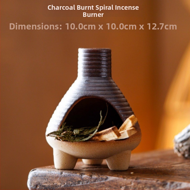 Керамична ароматерапевтична печка - ръчна изработка, устойчива на открит пламък, керамична конструкция