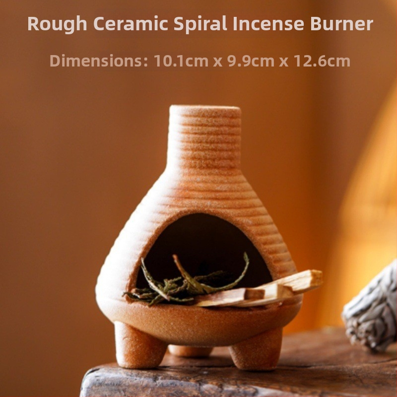 Керамична ароматерапевтична печка - ръчна изработка, устойчива на открит пламък, керамична конструкция