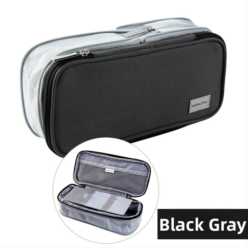 Kokuyo pieštukų dėklas su stovu, daugiafunkcinė mokyklinė kanceliarinė dėžutė, poliesteris, universalus, madingas stilius