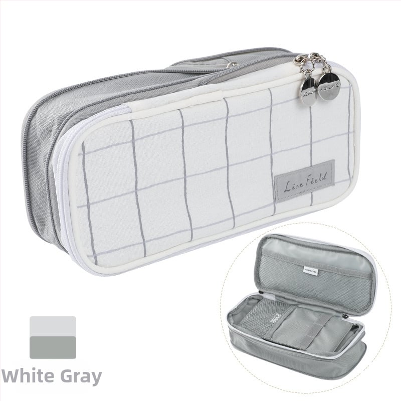 Kokuyo pieštukų dėklas su stovu, daugiafunkcinė mokyklinė kanceliarinė dėžutė, poliesteris, universalus, madingas stilius