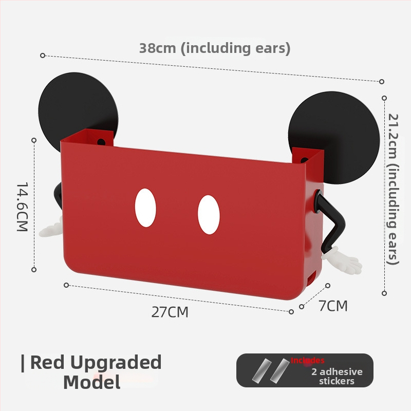 Sienā piestiprinājama uzglabāšanas kaste mājas WiFi maršrutētājiem, set-top kastēm un tālvadības pultīm — PP materiāls, modelis 10015, svars 0,3 kg, daudzfunkcionāls, mūsdienīgs minimālisma stils