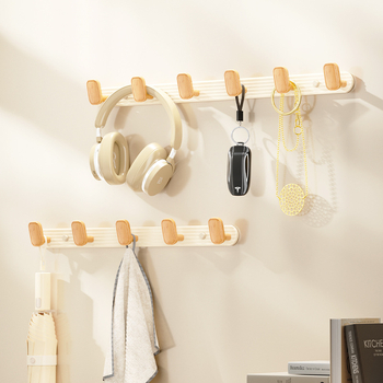 Wallte vješalica za odjeću od aluminijske legure, bez bušenja, višeredna, moderni minimalistički dizajn za hodnik, nosivost do 15 kg