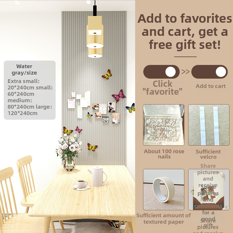 Minkštas sienos fono dangtis — poliesterio pluoštas, paprastos ir modernus stilius; erdvės: svetainė, miegamasis, studija, restoranas, įėjimas, komercinės patalpos