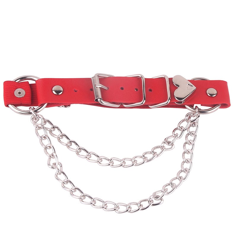 Гривна за глезен със сърце, корейски стил (Материал: пластмаса/смола; Тип: гривна за глезен; Дизайн: сърце; Опаковка: самостоятелна опаковка)