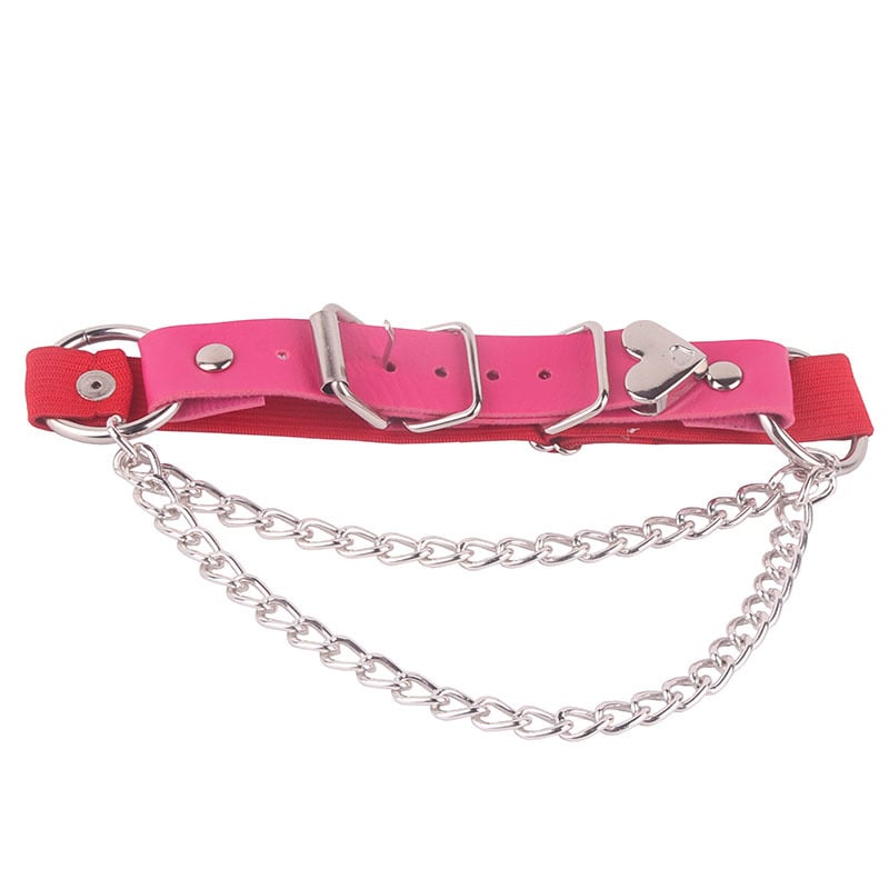 Гривна за глезен със сърце, корейски стил (Материал: пластмаса/смола; Тип: гривна за глезен; Дизайн: сърце; Опаковка: самостоятелна опаковка)