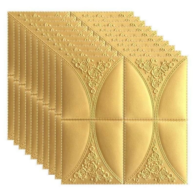 Самозалепващ 3D стенен стикер, XPE пяна като материал; водоустойчив, влагоустойчив и плесеноустойчив; 1 бр.