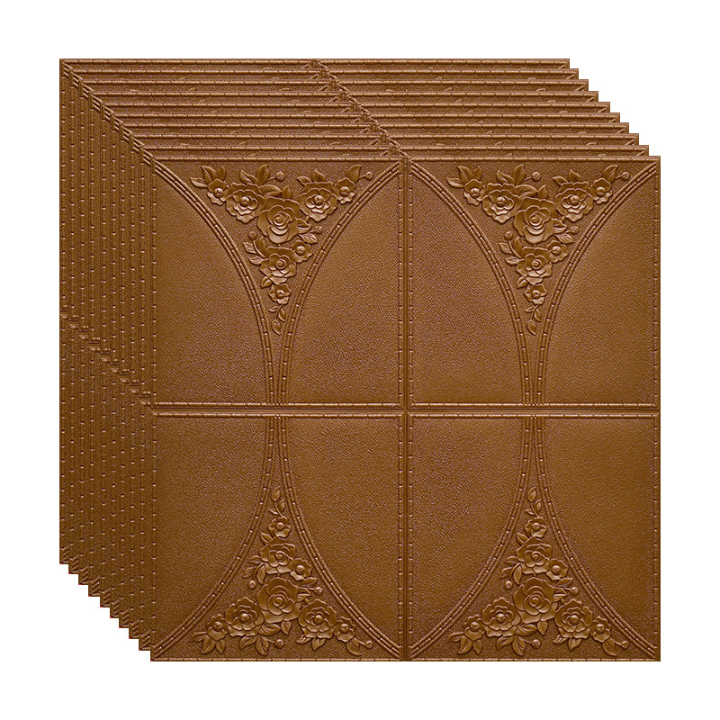 Самозалепващ 3D стенен стикер, XPE пяна като материал; водоустойчив, влагоустойчив и плесеноустойчив; 1 бр.