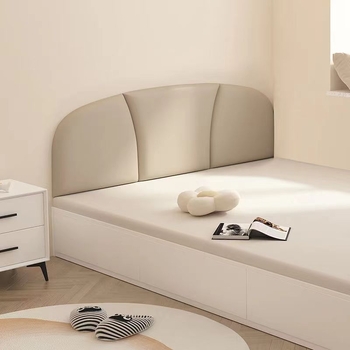 Προστατευτικό άκρου κρεβατιού με μαλακή επικάλυψη, ανθεκτικό σε γρατζουνιές, αυτοκόλλητες διακοσμητικές επιφάνειες κεφαλής κρεβατιού; απλός και μοντέρνος στυλ; μονοχρωματικό σχέδιο
