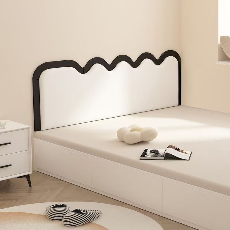 Προστατευτικό άκρου κρεβατιού με μαλακή επικάλυψη, ανθεκτικό σε γρατζουνιές, αυτοκόλλητες διακοσμητικές επιφάνειες κεφαλής κρεβατιού; απλός και μοντέρνος στυλ; μονοχρωματικό σχέδιο