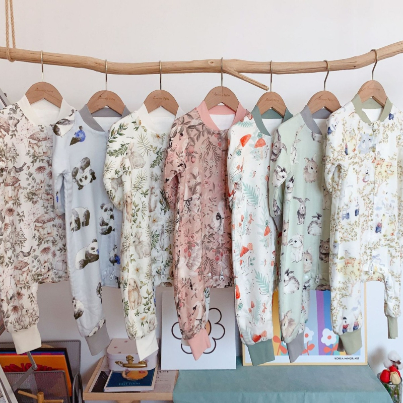 Hárrétegű bambuszrost alvózsák babáknak és kisgyermekeknek, különálló láb dizájn, rúgás elleni védelem