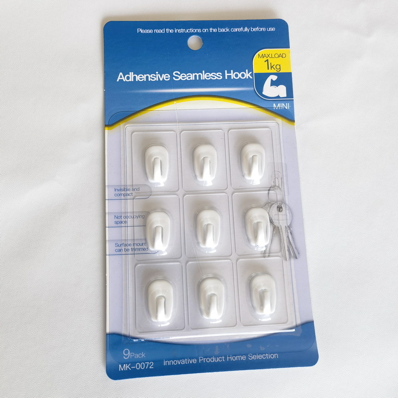 Meike ljepljivi kuka ABS, jedan kukA, moderni stil, nosivost 0–1 kg, 9 kom., izdanje Zima 2022.