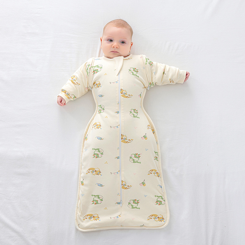 Guļammaiss zīdainim, kokona stila, kokvilnas audums ar zīda pildījumu, piemērots zīdaiņiem 0–1 gadu