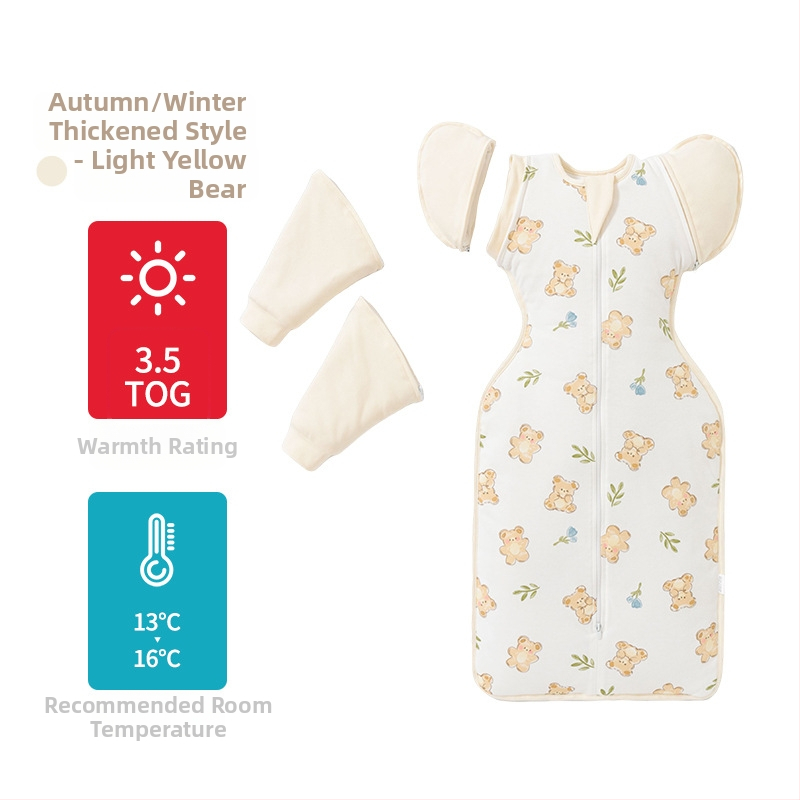 Guļammaiss zīdainim, kokona stila, kokvilnas audums ar zīda pildījumu, piemērots zīdaiņiem 0–1 gadu