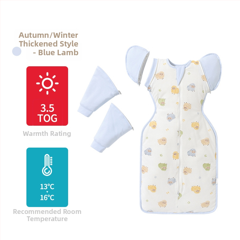 Guļammaiss zīdainim, kokona stila, kokvilnas audums ar zīda pildījumu, piemērots zīdaiņiem 0–1 gadu