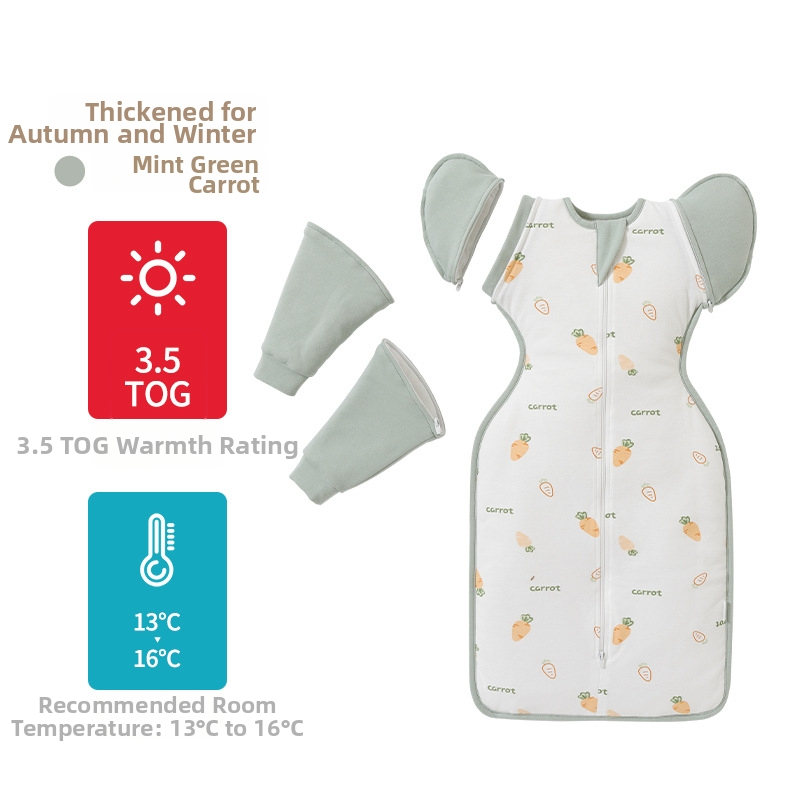 Guļammaiss zīdainim, kokona stila, kokvilnas audums ar zīda pildījumu, piemērots zīdaiņiem 0–1 gadu