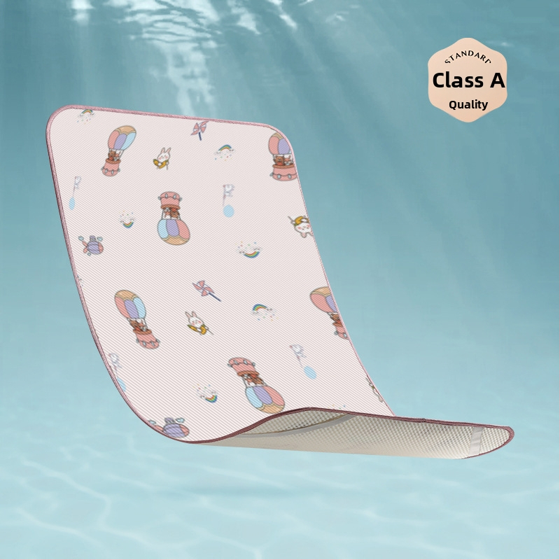 Bērnu mats gultiņai un bērnudārzam - Ice Silk vasaras mats, bambusa šķiedra, 0-1 gadi, pielāgojams, privātā zīme