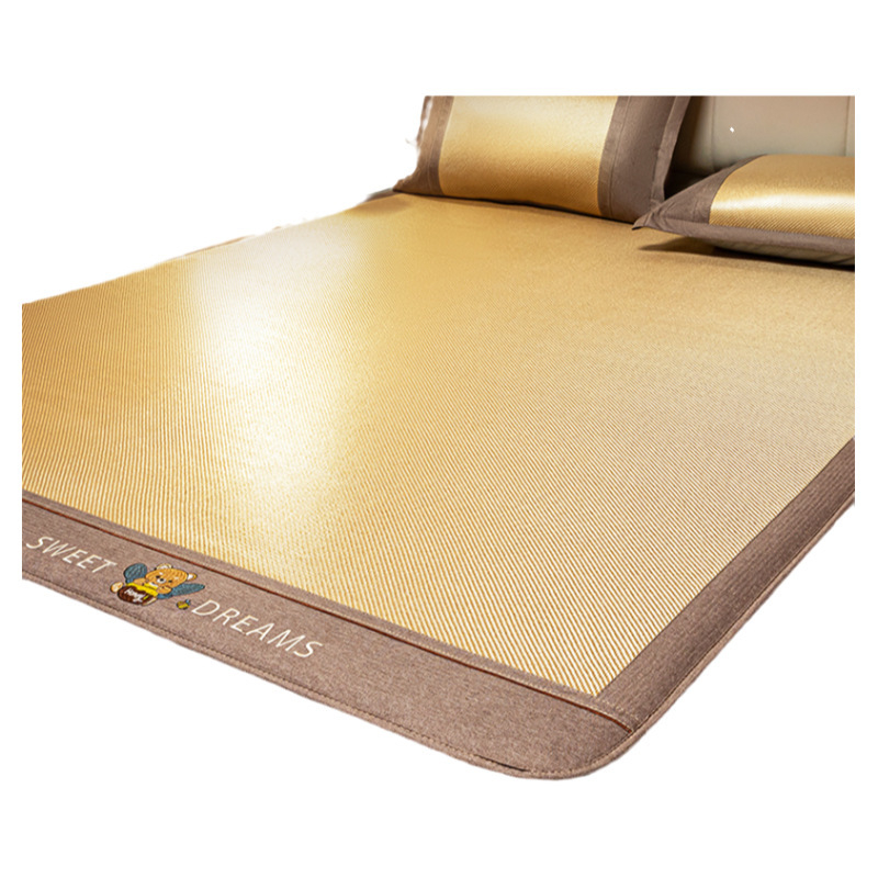 LIFE HOME Set de covorașe Ice Silk și Rattan, pliabil, stil modern, brodat