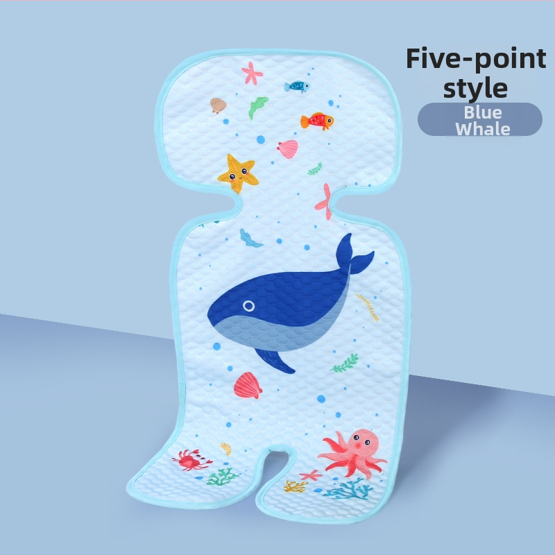 Vaiko sėdynės pagalvėlė – vėsinanti Ice Silk medžiaga, universalus saugos sėdynės kilimėlis vežimėliui ir valgomojo kėdutei