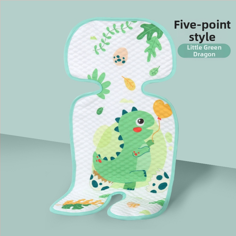 Vaiko sėdynės pagalvėlė – vėsinanti Ice Silk medžiaga, universalus saugos sėdynės kilimėlis vežimėliui ir valgomojo kėdutei