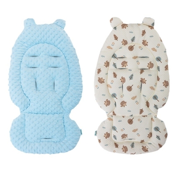 Ratiem sēdekļa spilvens – dubulā puse samts, visu sezonu, bieza silta spilvena 0–1 gadu veciem zīdaiņiem, kokvilnas materiāls