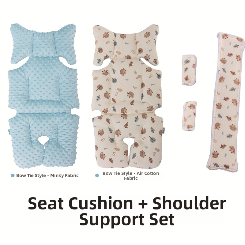 Ratiem sēdekļa spilvens – dubulā puse samts, visu sezonu, bieza silta spilvena 0–1 gadu veciem zīdaiņiem, kokvilnas materiāls