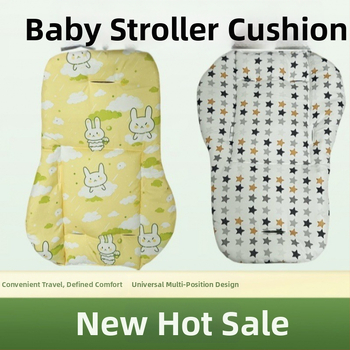 Kokvilnas sēdekļa spilventiņš bērnu ratiem – visām sezonām, piemērots 0–3 gadu vecumam