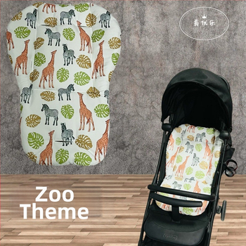 Kokvilnas sēdekļa spilventiņš bērnu ratiem – visām sezonām, piemērots 0–3 gadu vecumam