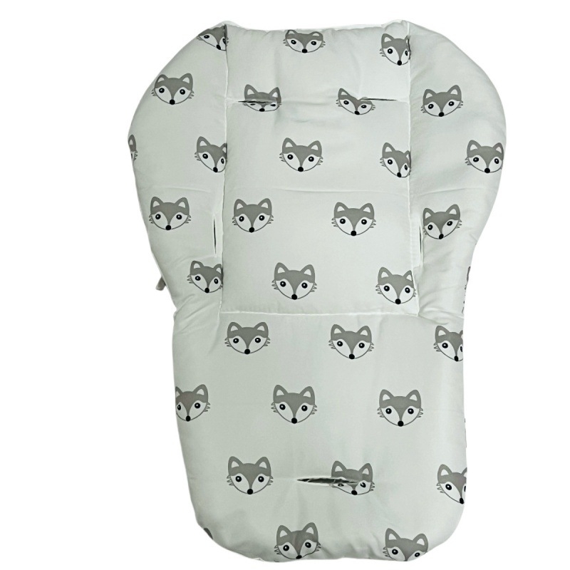 Kokvilnas sēdekļa spilventiņš bērnu ratiem – visām sezonām, piemērots 0–3 gadu vecumam